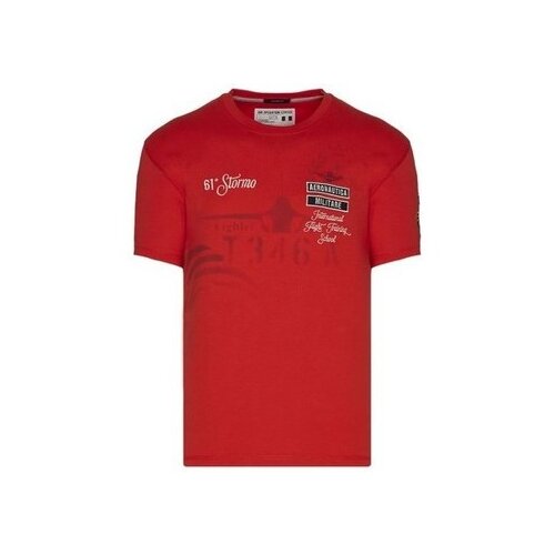 Aeronautica Militare Majice s kratkimi rokavi TS2055J58457489 Rdeča Slike