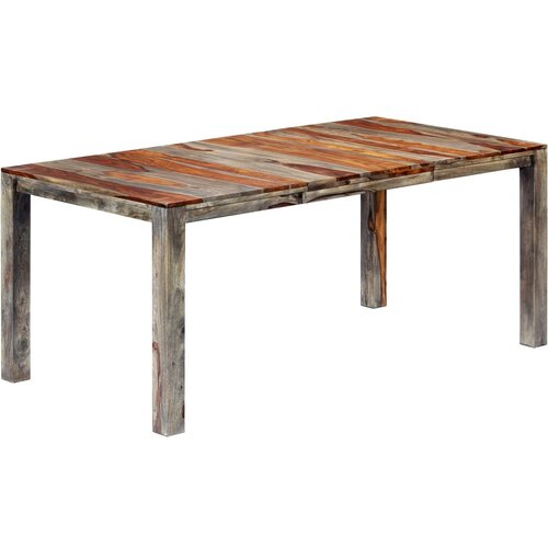 VidaXL Blagovaonski stol sivi 180 x 90 x 76 cm od masivnog drva &amp;scaron;i&amp;scaron;ama Slike