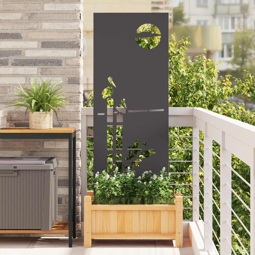  Privatnost u vrtu Crna 50 x 140 cm Hladno valjana čelična Slike