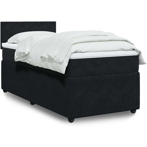 VidaXL box spring krevet s madracem crni 80 x 200 cm bar&amp;scaron;unasti Slike