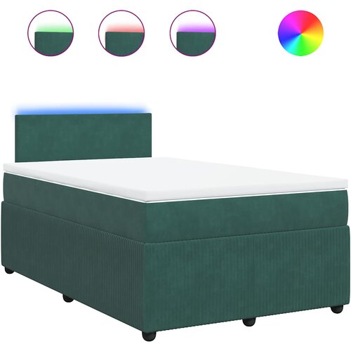 Maison Chic Box spring postelja - Vzmetna postelja z vzmetnico temno zelen 120x190 cm žamet SL10678, (21902198) Cene