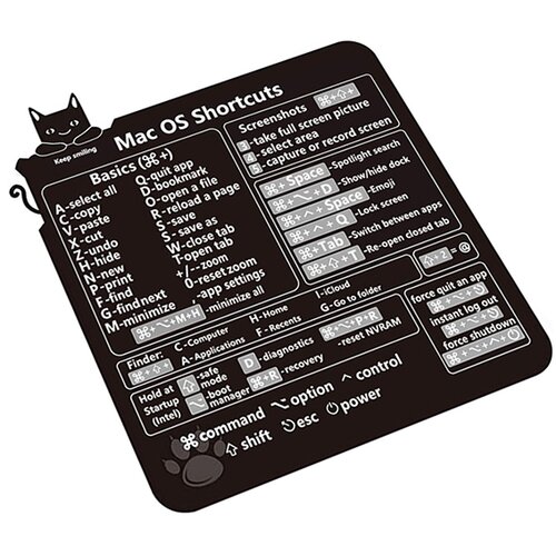 INF Nalepka na tipkovnici z bližnjicami za Mac Black, (21548353) Cene