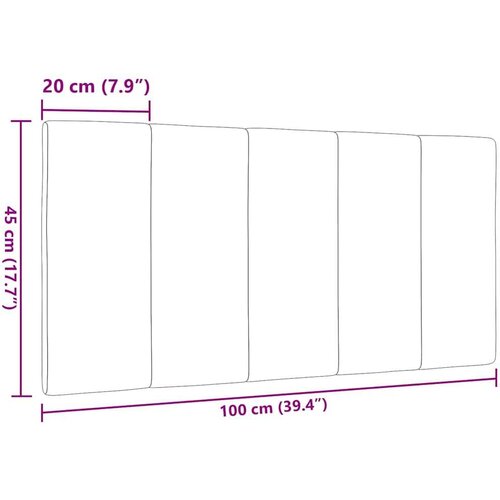 VidaXL jastuk za uzglavlje tamnosivi 100 cm od tkanine Slike