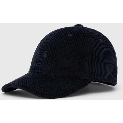 Carhartt WIP Pamučna kapa sa šiltom boja: tamno plava, bez uzorka