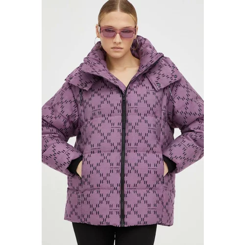 Karl Lagerfeld Pernata jakna za žene, boja: ljubičasta, za zimu