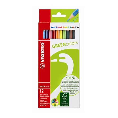 Stabilo GREENcolors Farbstifte Vi&amp;scaron;ebojno 12 kom Slike