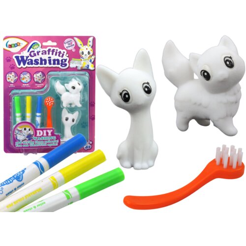 DIY Art Set Kittens Figurines 2pcs Markers Brush Cijene