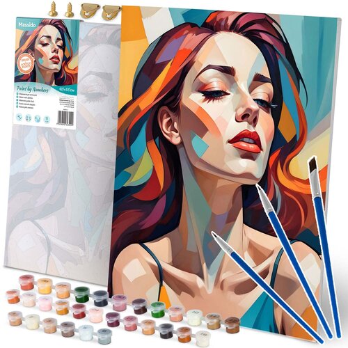 Massido Painting by Numbers Kit - Portrait of a Woman 40x50 cm, (21738664) Cene