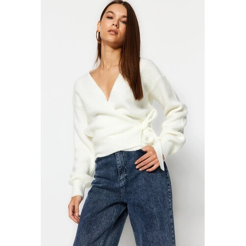 TRENDYOLMILLA ženski kardigan Twoaw24Hi00282, Ecru-Ecru Cene