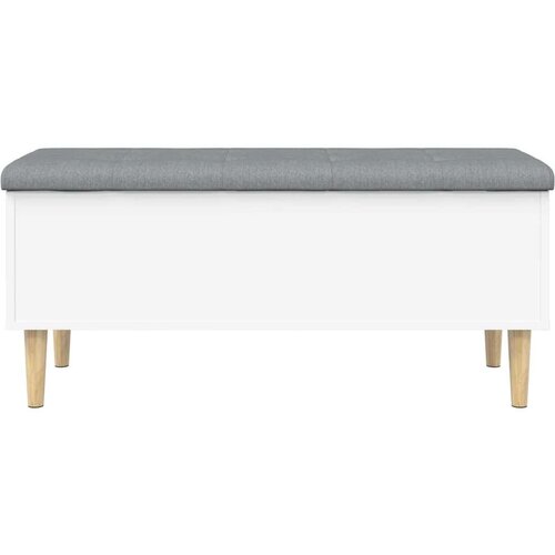 VidaXL klupa za pohranu bijela 102x42x46 cm od konstruiranog drva Slike