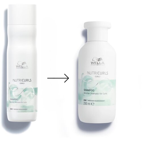Wella Professionals NutriCurls Curls Micellar Shampoo &amp;scaron;ampon za kodraste lase 250 ml za ženske Slike