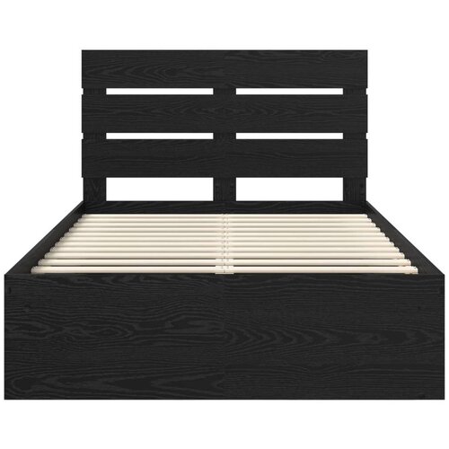  Okvir za krevet Crna 120 x 200 cm Čvrsto borovo drvo Slike