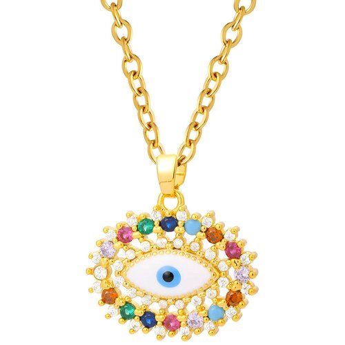 Contessa Moda Fashion Store evil Eye ogrlica | 18K pozlata | Nerđajući čelik 88322-0 Slike