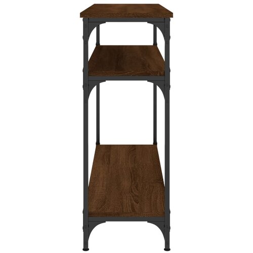  Konzolni stol boja smeđeg hrasta 100x29x75 cm konstruirano drvo Slike