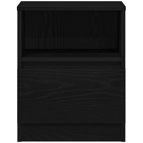 Noćni ormar 2 pcs Crni hrast 40 x 40 x 50 cm Konstruirano drvo Slike