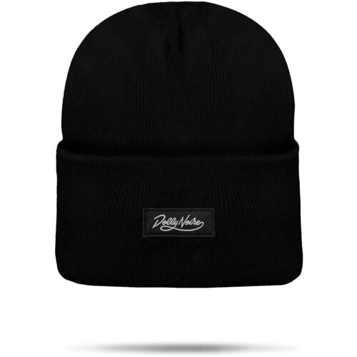 Dolly Noire Kape s &amp;scaron;iltom Label Beanie Črna Slike