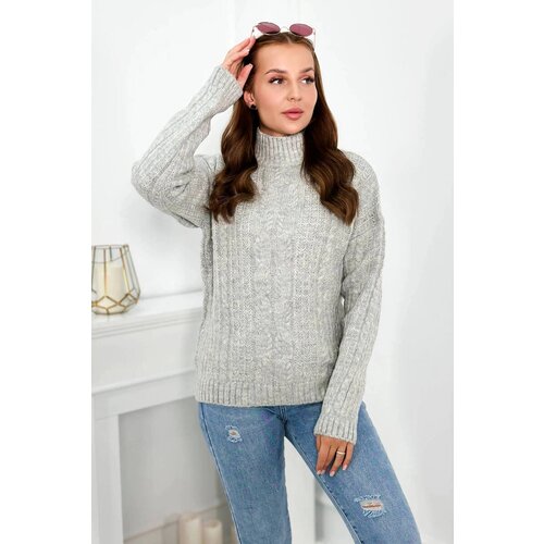 Kesi Sweater with turtleneck grey Slike