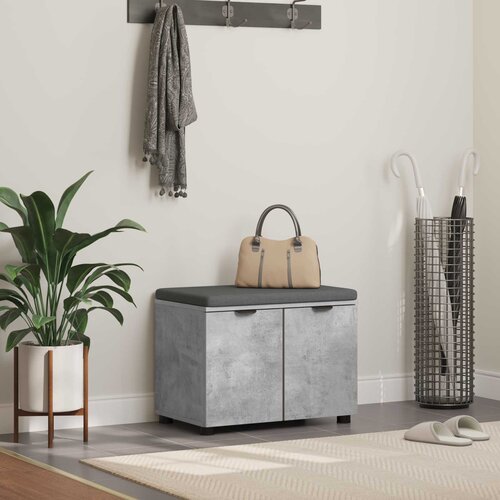  Klupa za hodnik s jastukom Betonsko Siva 60 x 38 x 46 cm Cene