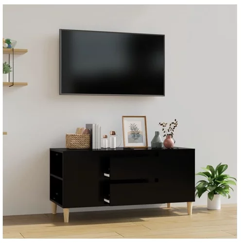  TV omarica črna 102x44,5x50 cm inženirski les