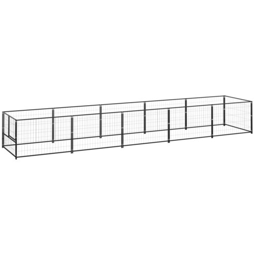 VidaXL kavez za pse crni 5 m&amp;sup2; čelični Slike
