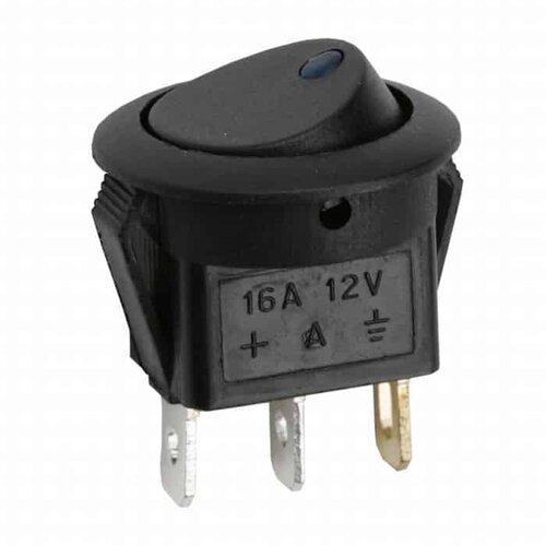 Delight Preklopno vgradno stikalo 16A 12V DC modra LED Cene