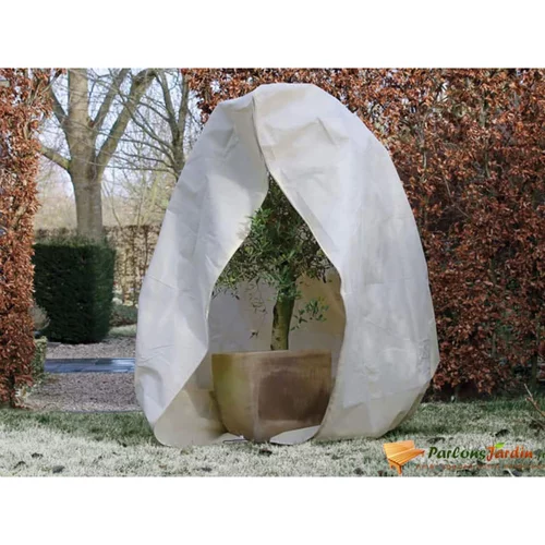 Nature zimski pokrov od flisa s patentom 70 g/m² bež 2 x 2,5 m