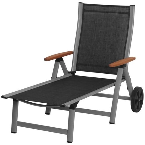 Sun Garden Črni kovinski vrtni ležalnik Ass Comfort - Sun Garden Slike