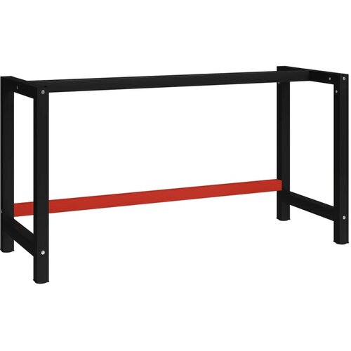  Kovinski okvir za delovno mizo 150x57x79 cm črn in rdeč Cene