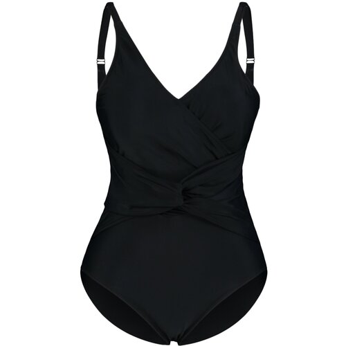 Trendyol Curve Plus Size Swimsuit - Black - Plain Slike