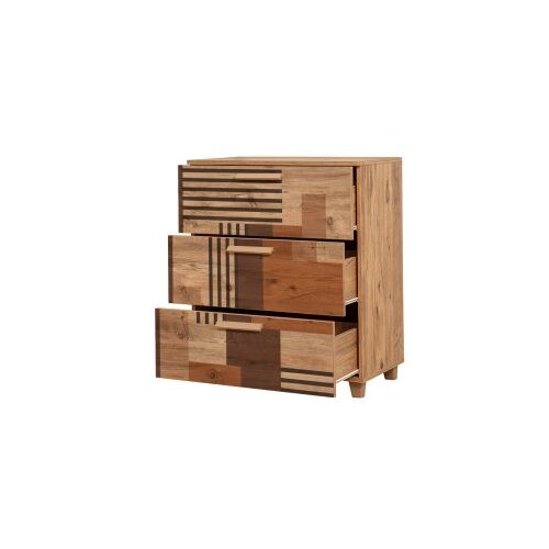 Hanah home Commode Leva Gravis Colorblock 80x95x43cm Bež Slike