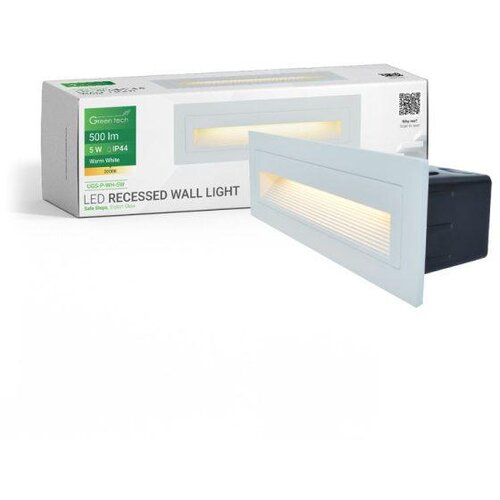  SVJETILJKA LED UGRADNA ZIDNA GREEN TECH 5W, 3000K IP44, BIJELA UGS-P-WH-5W Cijene