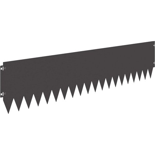 vidaXL Ogradice za vrt - Rubnjak za travnjak s gornjim preklopom 10 kom. 103x25 cm Čelik - Crna 10 25 cm Cene