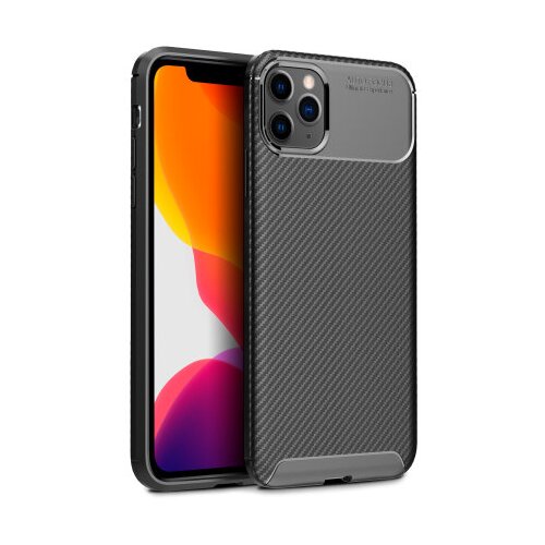  Gumijasti / gel etui Carbon za Apple iPhone 11 Pro Max (6.5&amp;quot;) - črni Slike