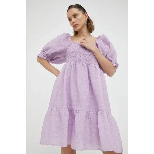 Bruuns Bazaar Obleka vijolična barva
