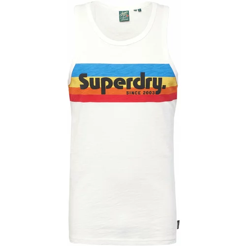 Superdry Majica 'CALI' ecru/prljavo bijela / svijetloplava / crvena / crna