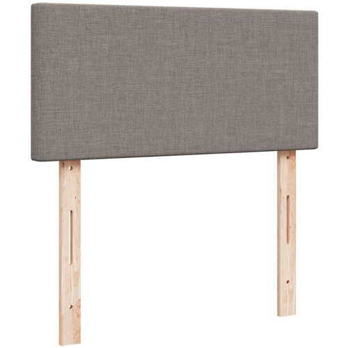  Krevet s oprugama i madracem smeđesivi 100 x 200 cm od tkanine Slike