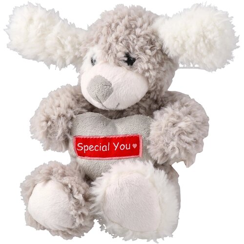 Ozzo Plush Doggy, pli&scaron;ana igračka, pas, siva i bela, 18cm Cene