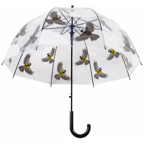 Esschert Design Prozirni kišobran s printom ptica, ⌀ 80,8 cm