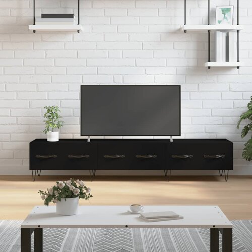 TV ormarić crni 150 x 36 x 30 cm od konstruiranog drva Cene