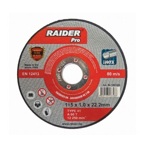 Raider RDP PRO 160120 Ploča za inox, 115x1.0x22.2mm Cene