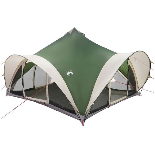 vidaXL Tipi šator s krovom Zelena Za 18 osoba Poliester i čelik - Zelena 500 x 500 x 350 cm Cene