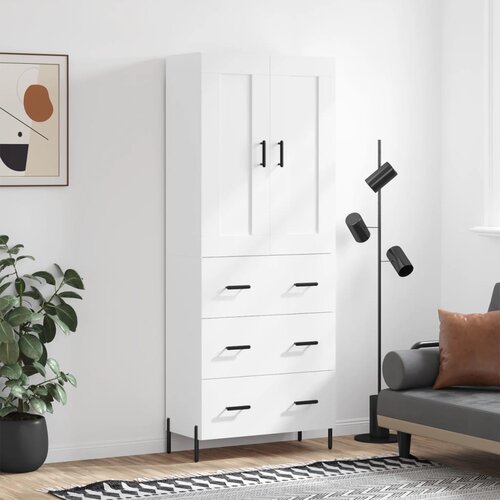 vidaXL Visoka komoda bijela 69 5x34x180 cm konstruirano drvo Cijene