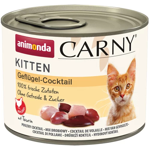 Animonda Carny Kitten 12 x 200 g - Perutninski koktajl