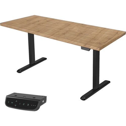Uvi Standard V2 električna dvižna miza Chalet Oak s črnim okvirom Cene