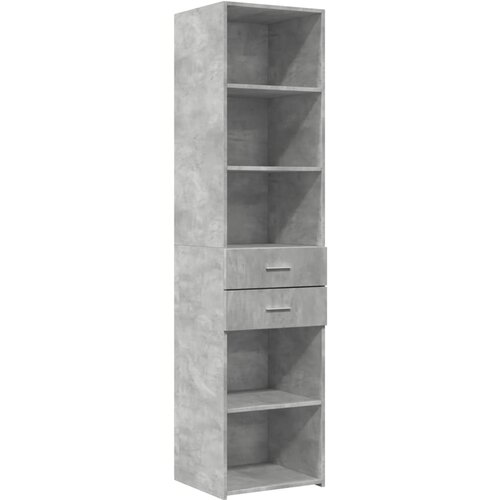 Maison Chic Visoka omara - Komoda - Predalnik betonsko siva 45x42,5x185 cm inženirski les, (21720551) Cene