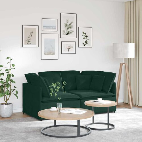  Modularna sofa s jastucima, baršunasta tamnozelena Cene