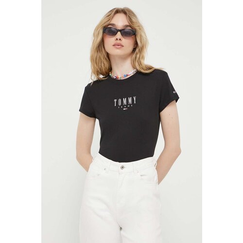 Tommy Jeans Kratka majica ženski, črna barva Slike