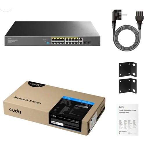 Cudy GS1018PS2 V3.0 Switch Gigabit RJ45 portovi:18 PoE portovi: 16 30W Cene