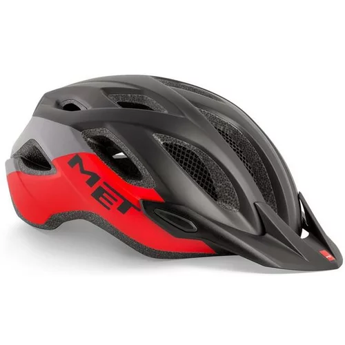 Met kolesarska čelada Crossover SM, rdeča/črna, XL
