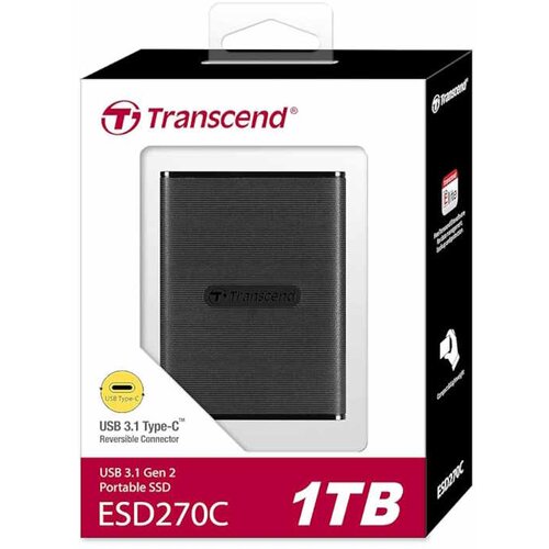 Transcend SSD 1TB Portable ESD270C,Type C,USB 3.1,Black Cijene